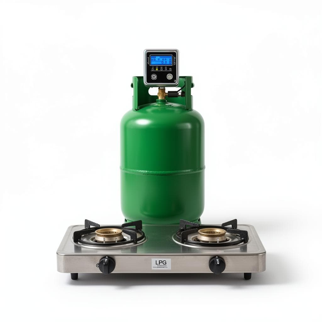 GAS Janja green LPG cylinder with smart meter and stove